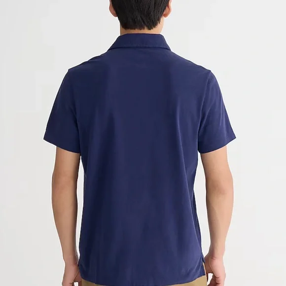 J. Crew Sueded cotton polo shirt • size small • BW383 • NWT • ultramarine - Picture 3 of 9